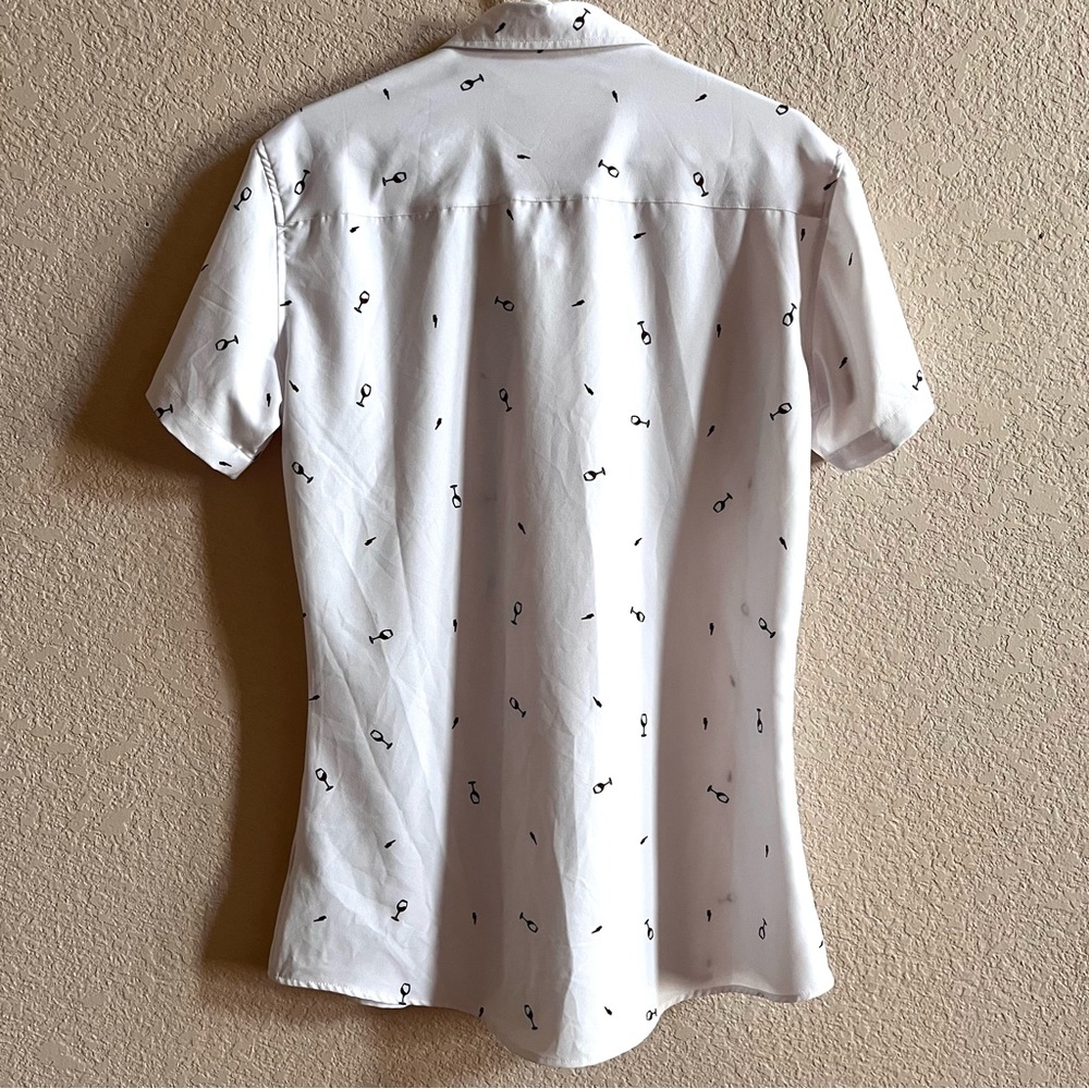 DIXXON Wine Slayers Sz XL Wineglass Novelty Print Party Theme Button Up Shirt - Picture 9 of 13